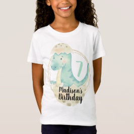 Niedliche Dinosaurier Imitate Glitzer Geburtstagsp T-Shirt
