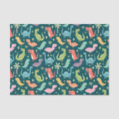 Niedliche Dinosaurier in der Nacht Seidenpapier (Vorderseite)