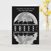 Niedliche Dinosaurier in Train Fantasy 9 Jahre alt Karte (Gelbe Blume)