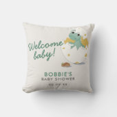 Niedliche Dinosaurier Inspiriert Welcome Baby Dusc Kissen (Vorderseite)
