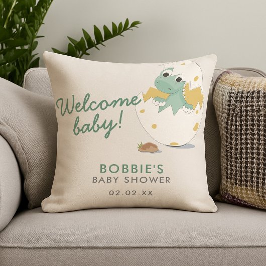 Niedliche Dinosaurier Inspiriert Welcome Baby Dusc Kissen