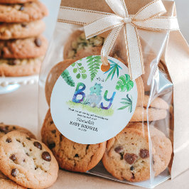 Niedliche Dinosaurier "It's a Boy" Kinderdusche Geschenkanhänger