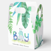 Niedliche Dinosaurier "It's a Boy" Kinderdusche Geschenkschachtel (Geöffnet)