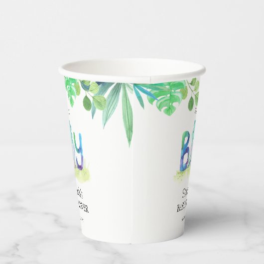 Niedliche Dinosaurier "It's a Boy" Kinderdusche Pappbecher (Rechts)