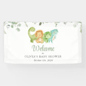 Niedliche Dinosaurier, Jurassik, Babydusche Empfan Banner (Horizontal)