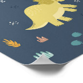 Niedliche Dinosaurier-Karten und Geschenke Party Z Poster (Ecke)