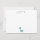 Niedliche Dinosaurier Kid ist ein Hinweis von der  Mitteilungskarte (Vorderseite)