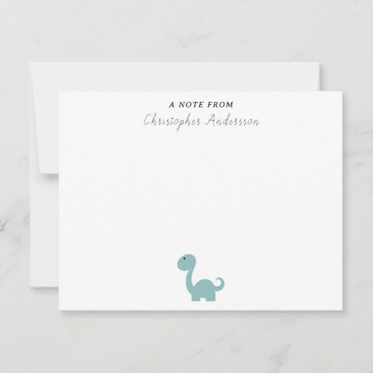 Niedliche Dinosaurier Kid ist ein Hinweis von der  Mitteilungskarte (Vorderseite)