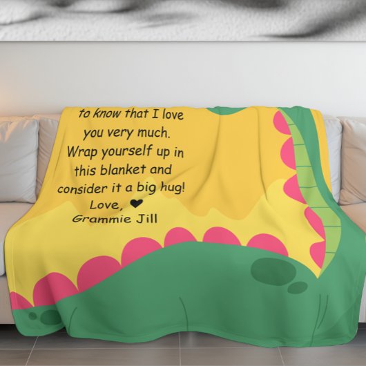 Niedliche Dinosaurier Kids Blanket mit benutzerdef Fleecedecke