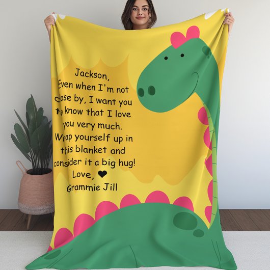Niedliche Dinosaurier Kids Blanket mit benutzerdef Fleecedecke