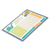 Niedliche Dinosaurier Kids Reward Chart for Daily Notizblock (angewinkelt)