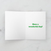 Niedliche Dinosaurier Kinder Alter Name Grün Gebur Karte (Innenseite)