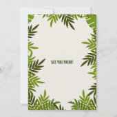 Niedliche Dinosaurier Kinder Doppelte Geburtstagsf Einladung (Rückseite)