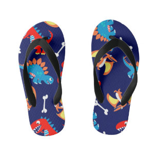 Niedliche Dinosaurier. Kinderbadesandalen