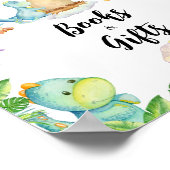 Niedliche Dinosaurier Kinderdusche Bücher und Gesc Poster (Ecke)