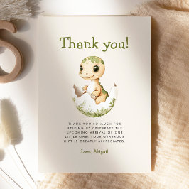 Niedliche Dinosaurier Kinderdusche Danke Karte