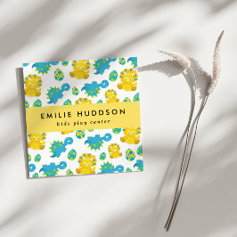 Niedliche Dinosaurier, Kinderspielzentrum, Aktivit Quadratische Visitenkarte