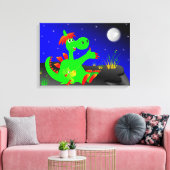 Niedliche Dinosaurier Leinwanddruck (Insitu (Wohnzimmer))