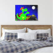 Niedliche Dinosaurier Leinwanddruck (Insitu (Schlafzimmer))