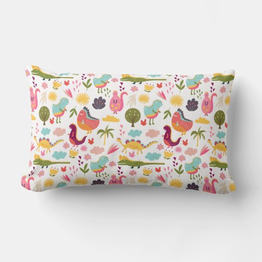 Niedliche Dinosaurier Lendenkissen (Vorderseite)