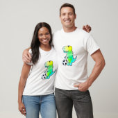 Niedliche Dinosaurier Lieben Fußball Wasserfarbe T-Shirt (Unisex)