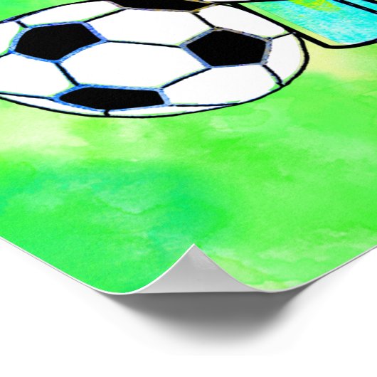 Niedliche Dinosaurier-Lieben Wasserfarbe Wasserfar Poster (Ecke)