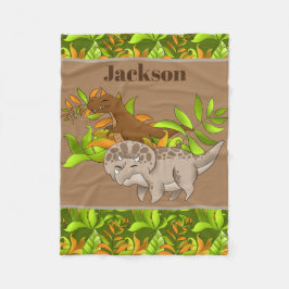 Niedliche Dinosaurier-Liebhaber geben Baby-Namen Fleecedecke