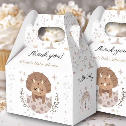 Niedliche Dinosaurier Moderne Boho Neutral Baby Du Geschenkschachtel