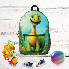 Niedliche Dinosaurier Monogram Kids Bedruckter Rucksack