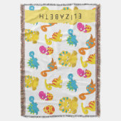 Niedliche Dinosaurier, Muster der Dinosaurier, Ihr Decke (Vorderseite Vertikal)