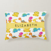 Niedliche Dinosaurier, Muster der Dinosaurier, Ihr Dekokissen (Vorderseite)