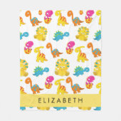 Niedliche Dinosaurier, Muster der Dinosaurier, Ihr Fleecedecke (Vorderseite)