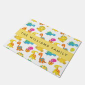 Niedliche Dinosaurier, Muster der Dinosaurier, Ihr Fußmatte (Schrägansicht)