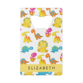 Niedliche Dinosaurier, Muster der Dinosaurier, Ihr Geldbeutel Flaschenöffner (Rückseite)