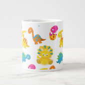Niedliche Dinosaurier, Muster der Dinosaurier, Ihr Jumbo-Tasse (Vorderseite)