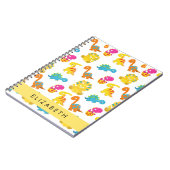Niedliche Dinosaurier, Muster der Dinosaurier, Ihr Notizblock (Linke Seite)