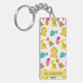Niedliche Dinosaurier, Muster der Dinosaurier, Ihr Schlüsselanhänger (Vorderseite links)