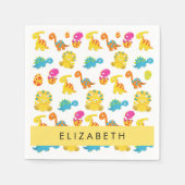 Niedliche Dinosaurier, Muster der Dinosaurier, Ihr Serviette (Vorderseite)