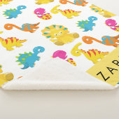 Niedliche Dinosaurier, Muster der Dinosaurier, Ihr Sherpadecke (3/4)