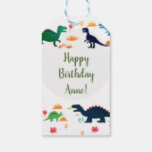 Niedliche Dinosaurier-Muster Geschenkanhänger (Rückseite)