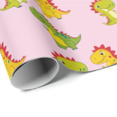 Niedliche Dinosaurier-Muster Geschenkpapier (Rolleneckpunkt)