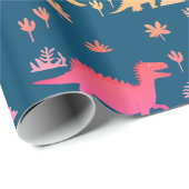 Niedliche Dinosaurier-Muster Geschenkpapier (Rolleneckpunkt)