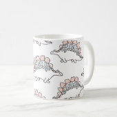 Niedliche Dinosaurier-Muster Kaffeetasse (VorderseiteRechts)