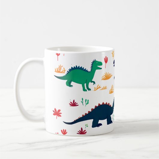Niedliche Dinosaurier-Muster Kaffeetasse (Links)