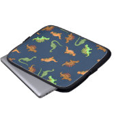Niedliche Dinosaurier Muster Laptopschutzhülle (Vorne Knopf)