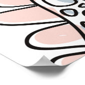 Niedliche Dinosaurier-Muster Poster (Ecke)