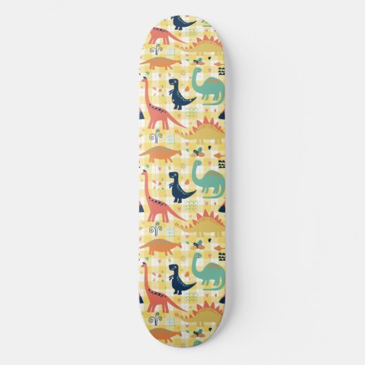 Niedliche Dinosaurier Muster Skateboard (Vorderseite)