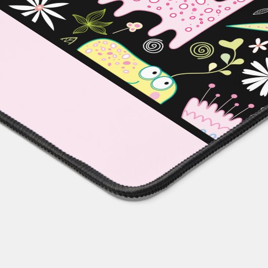 Niedliche Dinosaurier Muster Skript I Liebe Sie Schreibtischunterlage (Ecke)