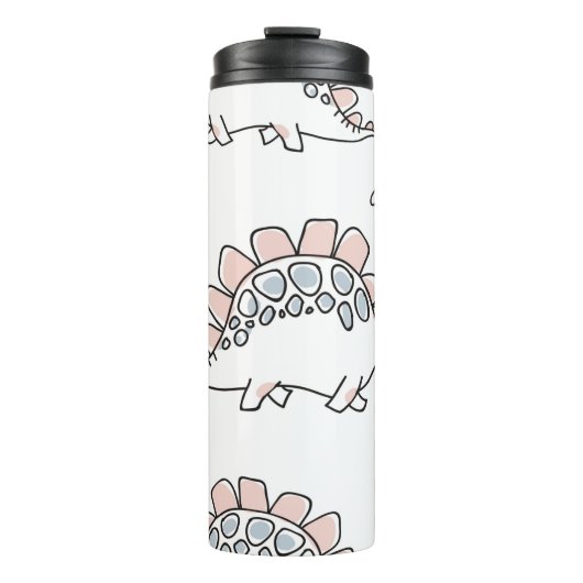 Niedliche Dinosaurier-Muster Thermosbecher (Vorderseite)