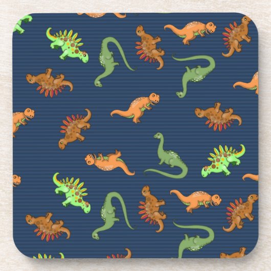 Niedliche Dinosaurier Muster Untersetzer (Vorderseite)